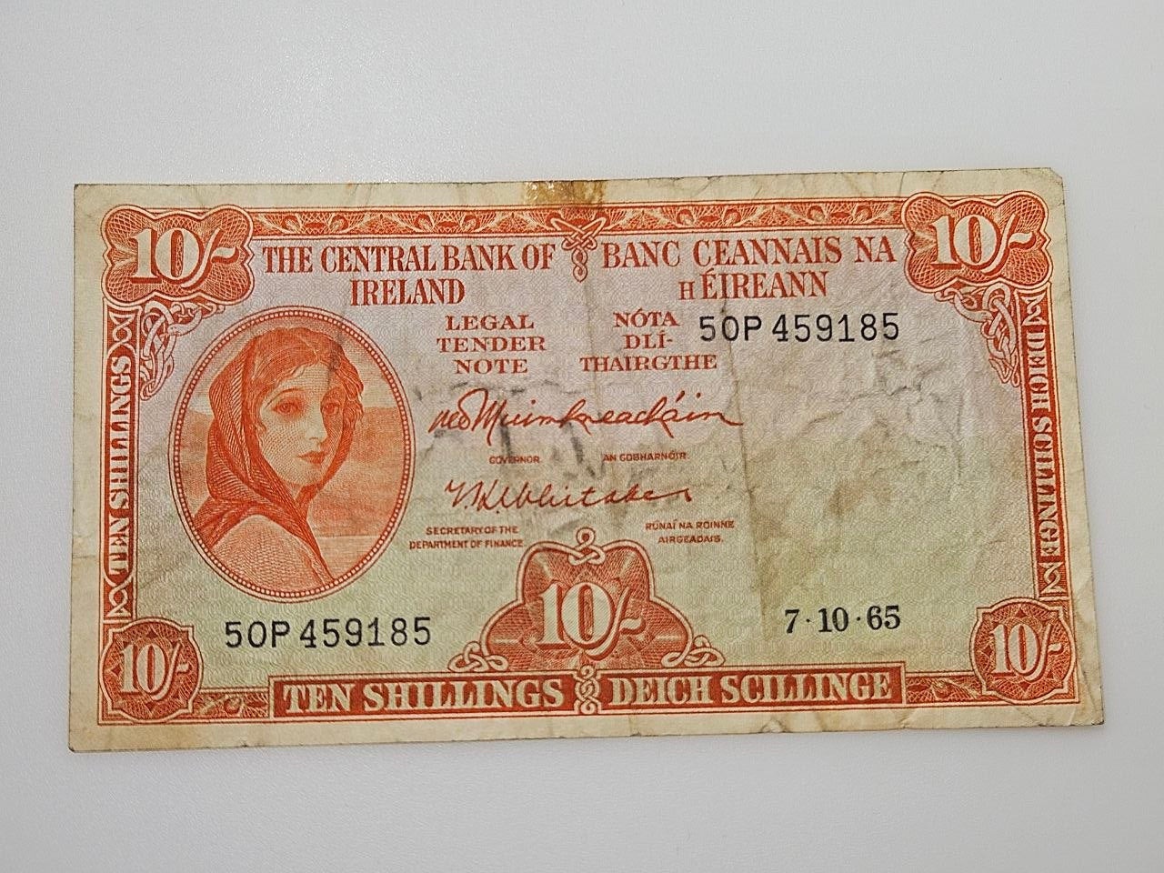 Northen Ireland - 10 schillings 1965